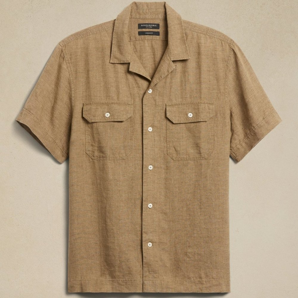 BANANA REPUBLIC EXPEDITION UNTUCKED LINEN SHIRT